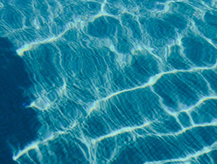 Close up picture of water from a pool.